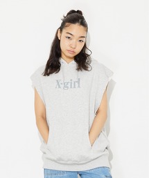 X-girl | SWEAT HOODED VEST/裏毛 スウェット フード/パーカーベスト(ベスト)