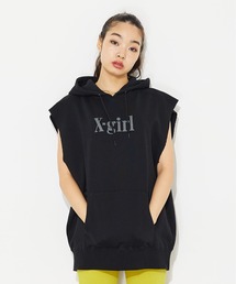 X-girl | SWEAT HOODED VEST/裏毛 スウェット フード/パーカーベスト(ベスト)