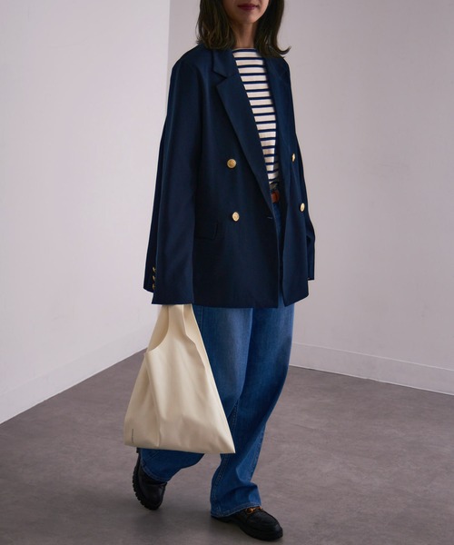 SETUP7（セットアップセブン）の「2WAYの持ち方で印象早変わり♪【SETUP7】PUレザーエコバッグ ショッピングトートマルシェバッグ（トートバッグ・レディース・ホワイト/ブラック/ピンク/シルバー/ゴールド/グリーン/シルバー系2/ブルー/ダークグリーン・FREE）」の18枚目の写真