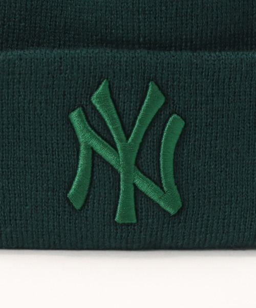 NEW ERA（ニューエラ）の「ニューエラ ニット帽 カフ NYニューヨークヤンキース（ニットキャップ/ビーニー・メンズ・ブラック/ベージュ/グリーン・FREE）」の7枚目の写真