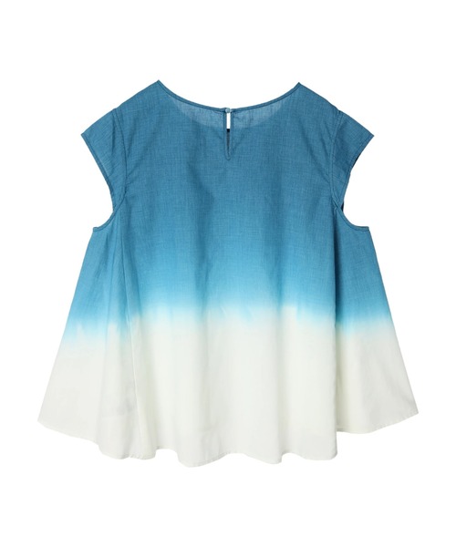 earth music&ecology(アースミュージックアンドエコロジー)の「段染めブラウス(Tシャツ/カットソー・レディース・ベージュ/ブルーグリーン・FREE)」の7枚目の写真