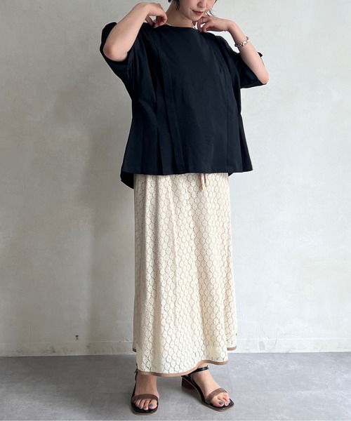 Chez toi（シェトワ）の「パイピングレーススカート（スカート・レディース・ブラック/グリーン/アイボリー・FREE）」の20枚目の写真