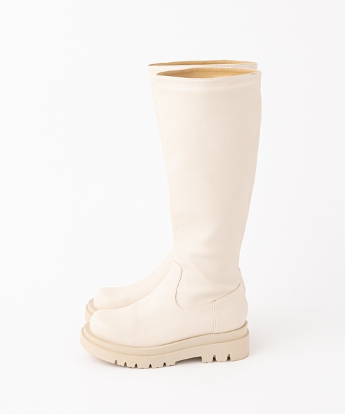 DISCOAT（ディスコート）の「タンクソールロングブーツ（ブーツ・レディース・ブラック/ブラウン/アイボリー・SMALL/MEDIUM/LARGE）」の10枚目の写真