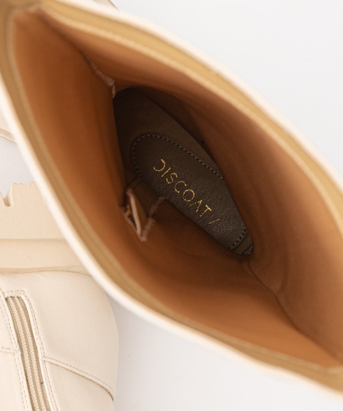 DISCOAT（ディスコート）の「タンクソールロングブーツ（ブーツ・レディース・ブラック/ブラウン/アイボリー・SMALL/MEDIUM/LARGE）」の6枚目の写真