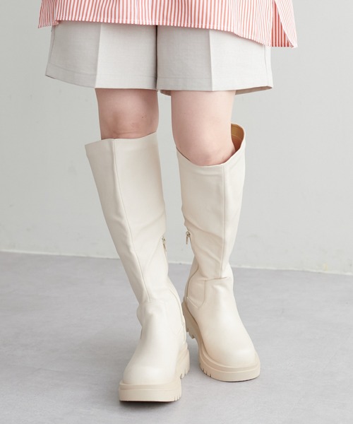 DISCOAT（ディスコート）の「タンクソールロングブーツ（ブーツ・レディース・ブラック/ブラウン/アイボリー・SMALL/MEDIUM/LARGE）」の13枚目の写真