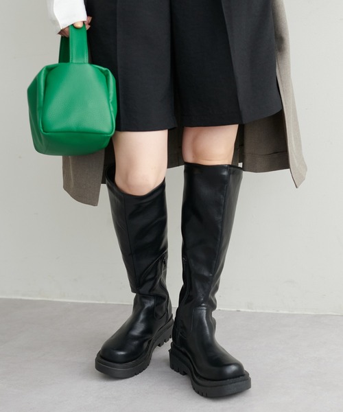 DISCOAT（ディスコート）の「タンクソールロングブーツ（ブーツ・レディース・ブラック/ブラウン/アイボリー・SMALL/MEDIUM/LARGE）」の20枚目の写真