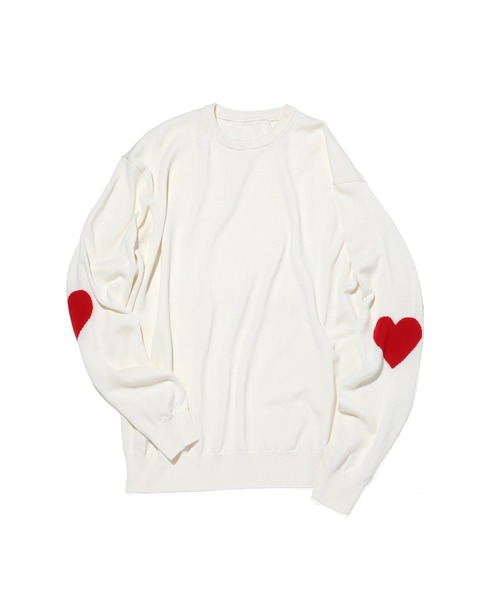 SOPHNET.（ソフネット）の「HEART ELBOW PATTERN CREWNECK KNIT