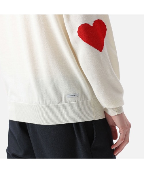 SOPHNET.（ソフネット）の「HEART ELBOW PATTERN CREWNECK KNIT 