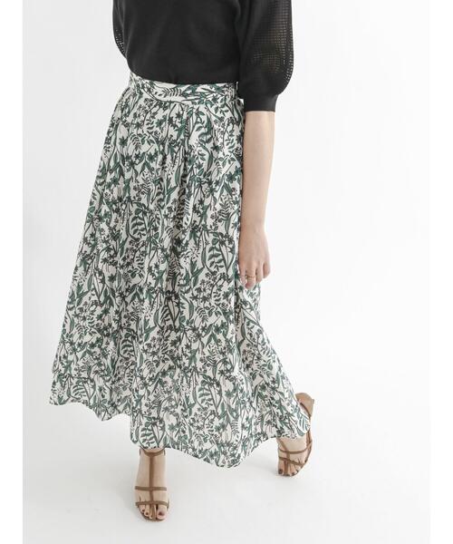 Te chichi（テチチ）の「ボタニカル柄タックスカート（スカート・レディース・グリーン/ネイビー・ﾌﾘ-）」の17枚目の写真