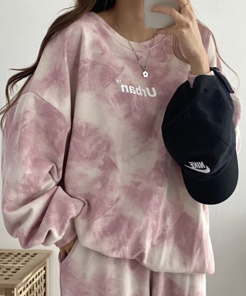 【セール】タイダイ柄セットアップ ルームウエアー（ルームウェア/パジャマ）｜deux amour（ドゥーザムール）