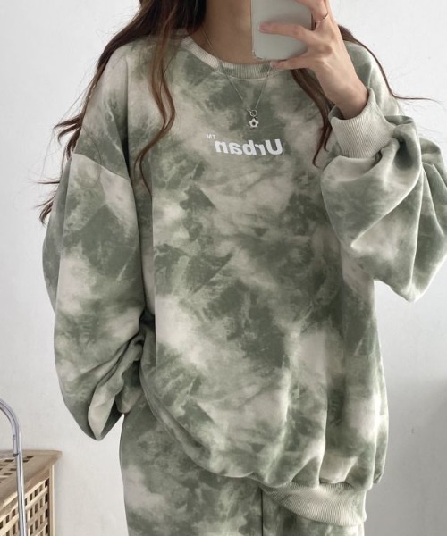 【セール】タイダイ柄セットアップ ルームウエアー（ルームウェア/パジャマ）｜deux amour（ドゥーザムール）