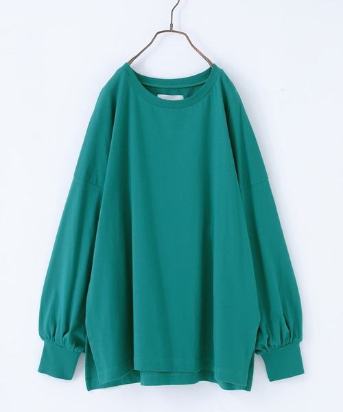 n'OrLABEL(ノアールレーベル)の「『こなれパフ袖ロンT』(Tシャツ/カットソー・レディース・ブルーグリーン/イエロー/ピンク/ブルー/ブラック/グレイッシュベージュ/スモークピンク/グレイッシュブルー/チャコール・FREE)」の5枚目の写真