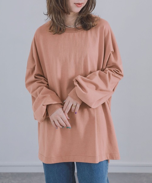 n'OrLABEL(ノアールレーベル)の「『こなれパフ袖ロンT』(Tシャツ/カットソー・レディース・ブルーグリーン/イエロー/ピンク/ブルー/ブラック/グレイッシュベージュ/スモークピンク/グレイッシュブルー/チャコール・FREE)」の9枚目の写真