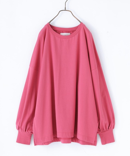 n'OrLABEL(ノアールレーベル)の「『こなれパフ袖ロンT』(Tシャツ/カットソー・レディース・ブルーグリーン/イエロー/ピンク/ブルー/ブラック/グレイッシュベージュ/スモークピンク/グレイッシュブルー/チャコール・FREE)」の8枚目の写真