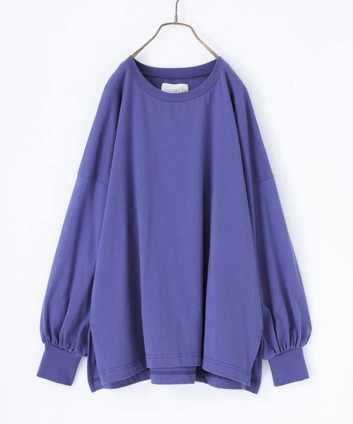 n'OrLABEL(ノアールレーベル)の「『こなれパフ袖ロンT』(Tシャツ/カットソー・レディース・ブルーグリーン/イエロー/ピンク/ブルー/ブラック/グレイッシュベージュ/スモークピンク/グレイッシュブルー/チャコール・FREE)」の4枚目の写真