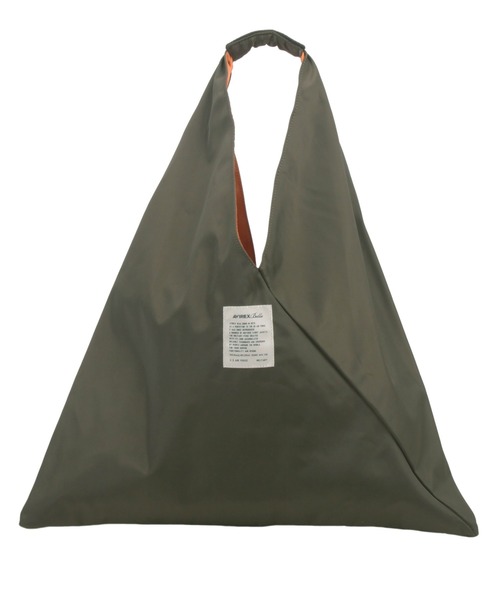 AVIREX（アヴィレックス）の「【直営店限定】VARSITY NYLON BAG/ バーシティーナイロンバッグ（トートバッグ・レディース・オリーブ/ブラック・FREE）」の8枚目の写真