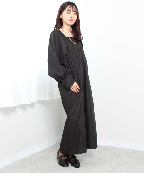 toucher du brise(トゥシェドブリーズ)の「パフスリーブ 後スリット ワンピース(ワンピース・レディース・ブラック/ピンク/イエロー/グリーン・M/L)」の5枚目の写真