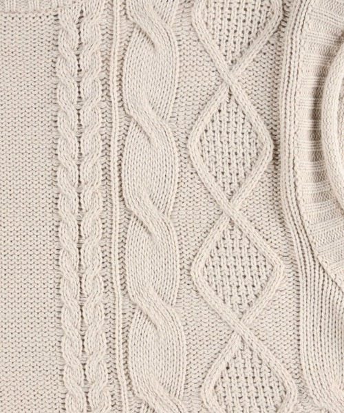 HONEYSUCKLE ROSE（ハニーサックルローズ）の「【HONEYSUCKLE ROSE】ケーブル編みベスト（ベスト・レディース・キナリ/グレー・M/L）」の14枚目の写真