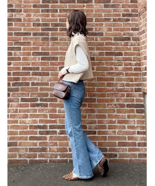 HONEYSUCKLE ROSE（ハニーサックルローズ）の「【HONEYSUCKLE ROSE】ケーブル編みベスト（ベスト・レディース・キナリ/グレー・M/L）」の16枚目の写真