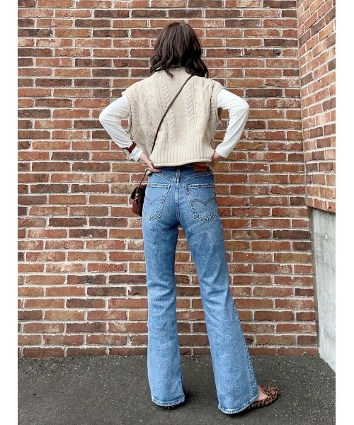 HONEYSUCKLE ROSE（ハニーサックルローズ）の「【HONEYSUCKLE ROSE】ケーブル編みベスト（ベスト・レディース・キナリ/グレー・M/L）」の17枚目の写真