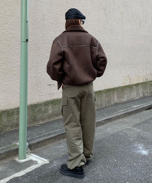 SHAGGIE（シャギー）の「ドローコードワイドカーゴスノーパンツ（カーゴパンツ・レディース・チャコールグレー/ブラック/ブラウン/カーキ/その他・FREE）」の20枚目の写真