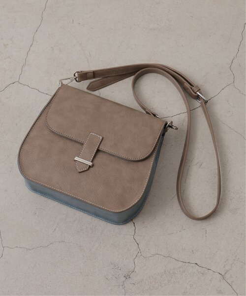 DOUBLE NAME（ダブルネーム）の「配色ステッチ合皮ショルダーBAG（ショルダーバッグ・レディース・ブラウン/スミクロ/キナリ・FREE）」の4枚目の写真