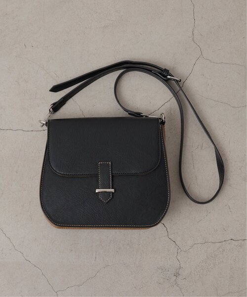 DOUBLE NAME（ダブルネーム）の「配色ステッチ合皮ショルダーBAG（ショルダーバッグ・レディース・ブラウン/スミクロ/キナリ・FREE）」の9枚目の写真