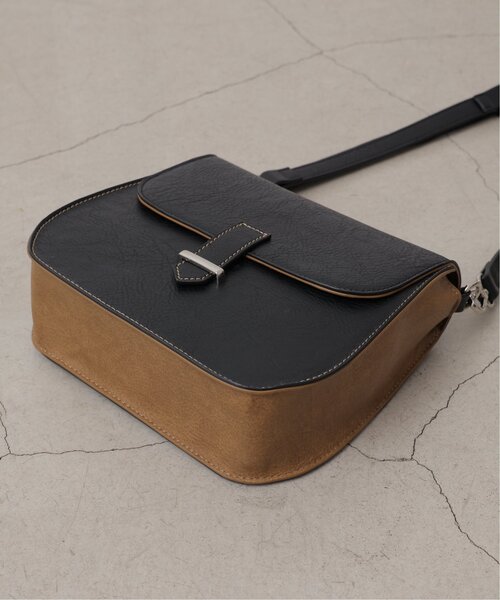 DOUBLE NAME（ダブルネーム）の「配色ステッチ合皮ショルダーBAG（ショルダーバッグ・レディース・ブラウン/スミクロ/キナリ・FREE）」の12枚目の写真