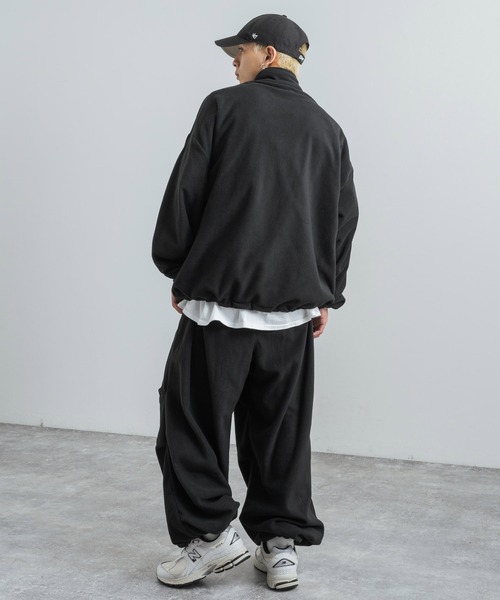Rocky Monroe(ロッキーモンロー)の「マイクロフリースボアスウェット ワイドイージーパンツ(スウェットパンツ・メンズ・ブラック/オレンジ/ロイヤルブルー/パープル/グリーン/オフホワイト・M/L)」の14枚目の写真