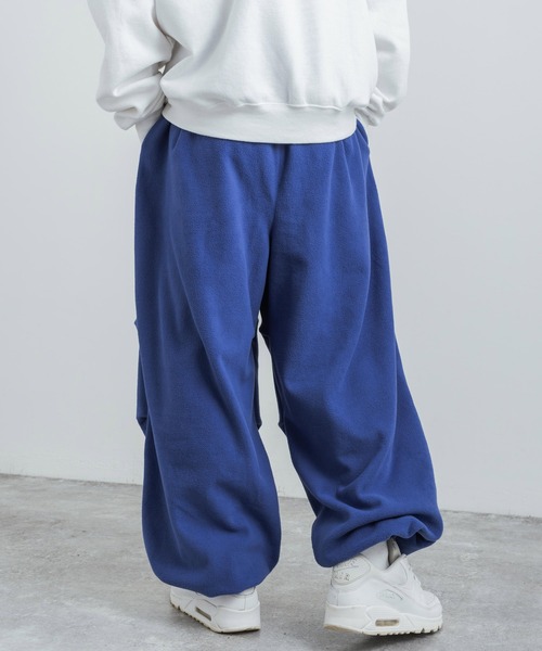 Rocky Monroe(ロッキーモンロー)の「マイクロフリースボアスウェット ワイドイージーパンツ(スウェットパンツ・メンズ・ブラック/オレンジ/ロイヤルブルー/パープル/グリーン/オフホワイト・M/L)」の20枚目の写真