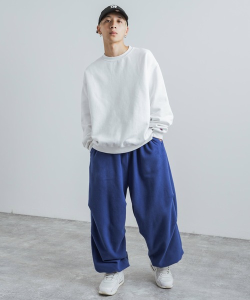 Rocky Monroe(ロッキーモンロー)の「マイクロフリースボアスウェット ワイドイージーパンツ(スウェットパンツ・メンズ・ブラック/オレンジ/ロイヤルブルー/パープル/グリーン/オフホワイト・M/L)」の21枚目の写真