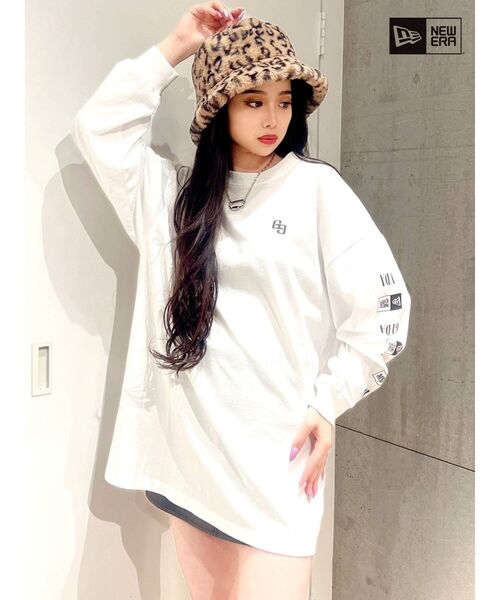 GYDA（ジェイダ）の「GYDA×NEW ERA Oversized ロンT（Tシャツ/カットソー・レディース・ブラック/オフホワイト・FREE）」の9枚目の写真