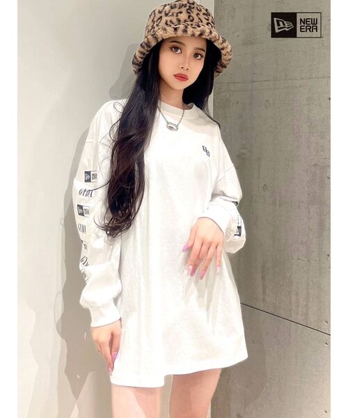 GYDA（ジェイダ）の「GYDA×NEW ERA Oversized ロンT（Tシャツ/カットソー・レディース・ブラック/オフホワイト・FREE）」の3枚目の写真