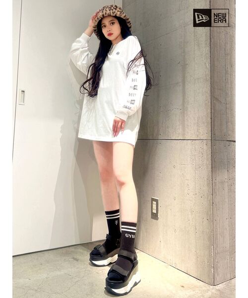 GYDA（ジェイダ）の「GYDA×NEW ERA Oversized ロンT（Tシャツ/カットソー・レディース・ブラック/オフホワイト・FREE）」の15枚目の写真