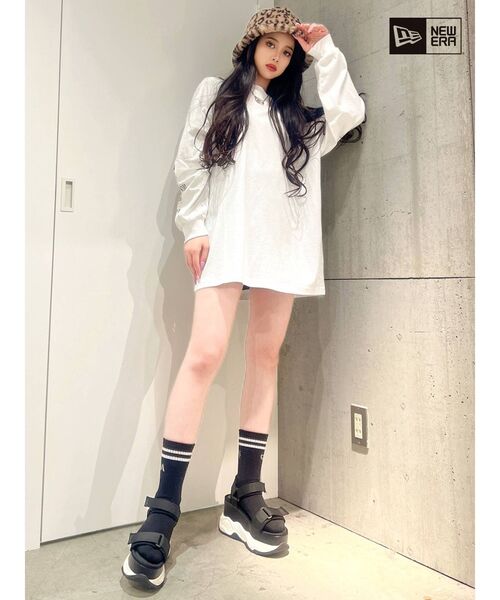 GYDA（ジェイダ）の「GYDA×NEW ERA Oversized ロンT（Tシャツ/カットソー・レディース・ブラック/オフホワイト・FREE）」の12枚目の写真