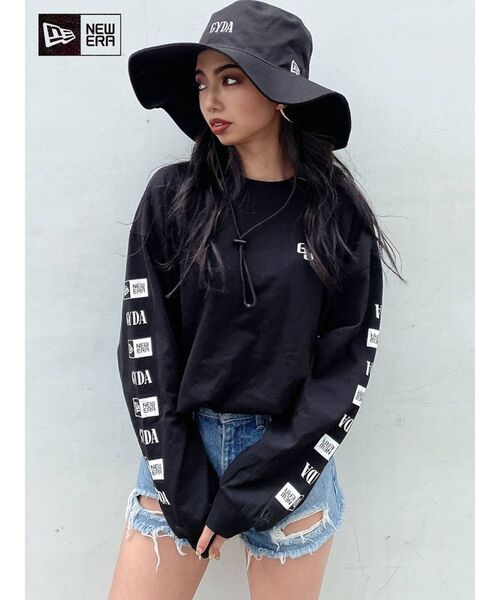 GYDA（ジェイダ）の「GYDA×NEW ERA Oversized ロンT（Tシャツ/カットソー・レディース・ブラック/オフホワイト・FREE）」の10枚目の写真