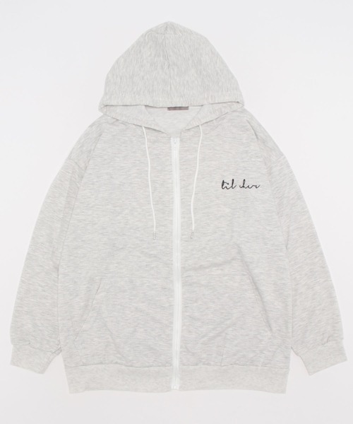 yuue' ( wear )(ユーイ)の「韓国風ビッグシルエット ジップアップパーカー(パーカー・レディース・ブラック/グレー/ベージュ・M/L/XL)」の6枚目の写真