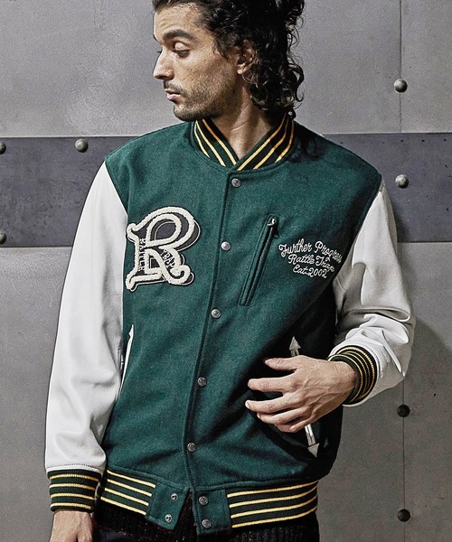 RATTLE TRAP（ラトルトラップ）の「メルトンスタジャン（スタジャン・メンズ・ブラック系その他/グリーン系その他・L/M）」の3枚目の写真