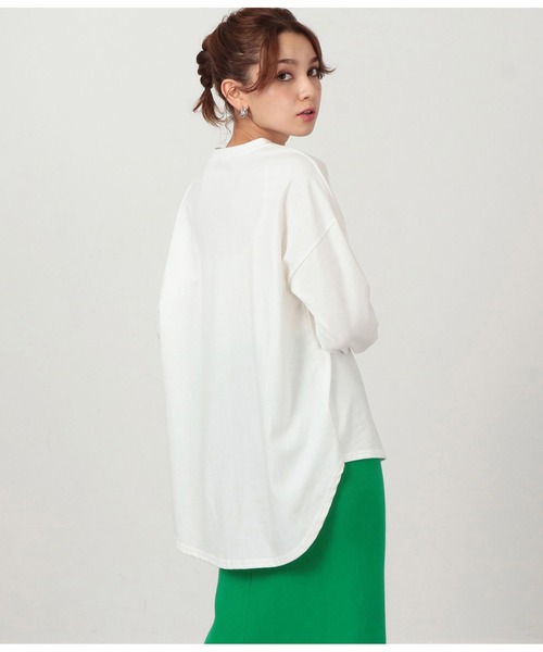 CHILLE（チル）の「COEURフロッキープリントロンT（Tシャツ/カットソー・レディース・ブラック/グリーン/ダークグレー・FREE）」の8枚目の写真