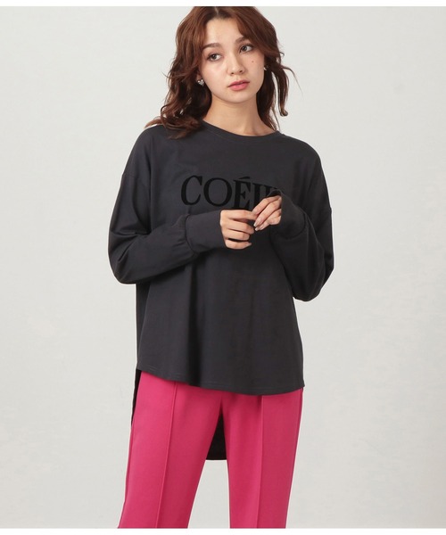 CHILLE（チル）の「COEURフロッキープリントロンT（Tシャツ/カットソー・レディース・ブラック/グリーン/ダークグレー・FREE）」の11枚目の写真