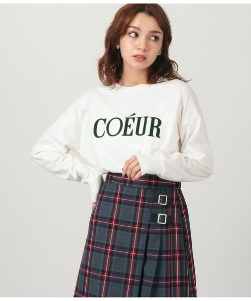 CHILLE（チル）の「COEURフロッキープリントロンT（Tシャツ/カットソー・レディース・ブラック/グリーン/ダークグレー・FREE）」の14枚目の写真