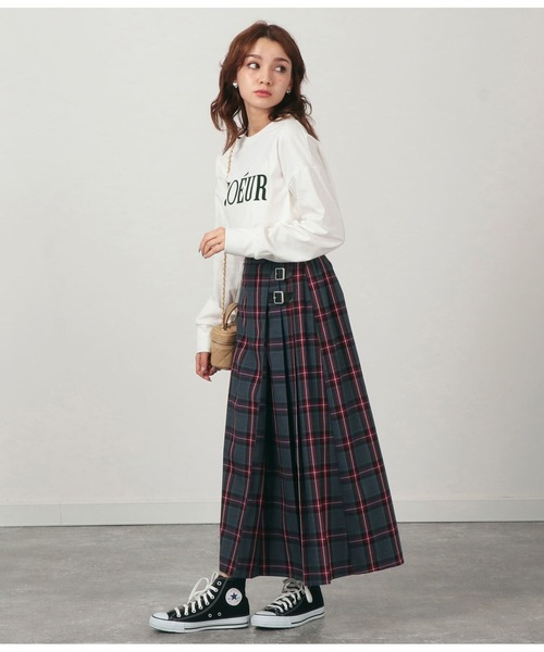 CHILLE（チル）の「COEURフロッキープリントロンT（Tシャツ/カットソー・レディース・ブラック/グリーン/ダークグレー・FREE）」の16枚目の写真