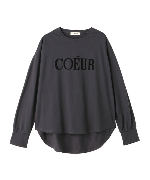 CHILLE（チル）の「COEURフロッキープリントロンT（Tシャツ/カットソー・レディース・ブラック/グリーン/ダークグレー・FREE）」の19枚目の写真