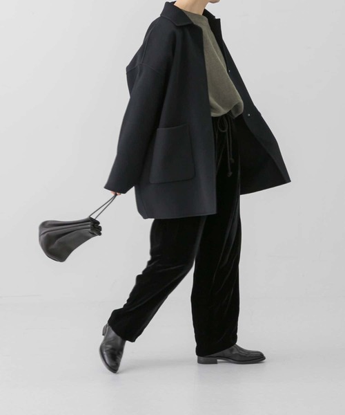 かぐれ(カグレ)の「ウールショートコート(その他アウター・レディース・グレー/ブラック・FREE)」の12枚目の写真