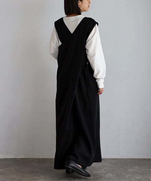 Bonjour Sagan(ボンジュールサガン)の「サイドベルトカシュクールジレワンピース(ワンピース・レディース・ホワイト系その他/カーキ系/チャコールグレー/ブラック・FREE)」の15枚目の写真