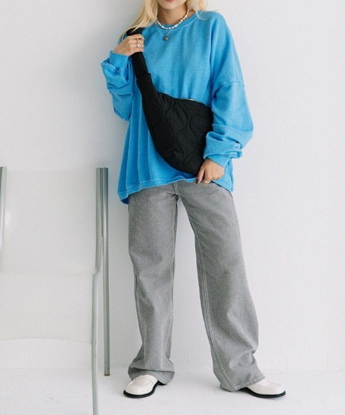 color pigment sweat/カラーピグメントスウェット ユニセックス着用可能(メンズ着用画像有)（スウェット）｜Flugge（フラッジー）