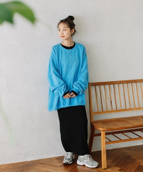 color pigment sweat/カラーピグメントスウェット ユニセックス着用可能(メンズ着用画像有)（スウェット）｜Flugge（フラッジー）