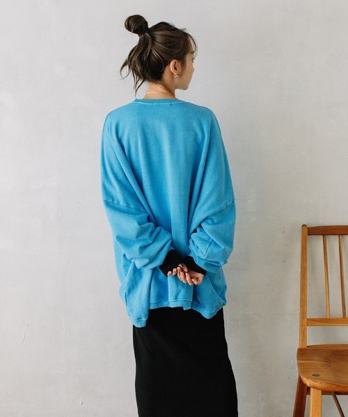 color pigment sweat/カラーピグメントスウェット ユニセックス着用可能(メンズ着用画像有)（スウェット）｜Flugge（フラッジー）