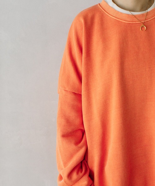 color pigment sweat/カラーピグメントスウェット ユニセックス着用可能(メンズ着用画像有)（スウェット）｜Flugge（フラッジー）