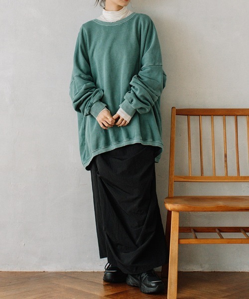 color pigment sweat/カラーピグメントスウェット ユニセックス着用可能(メンズ着用画像有)（スウェット）｜Flugge（フラッジー）